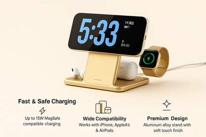 Qi2.2 25W Max Speed. 1 Pad for Apple Trio