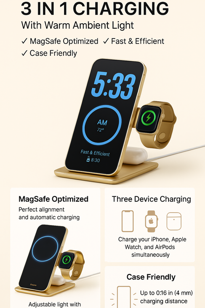 Qi2.2 25W Max Speed. 1 Pad for Apple Trio